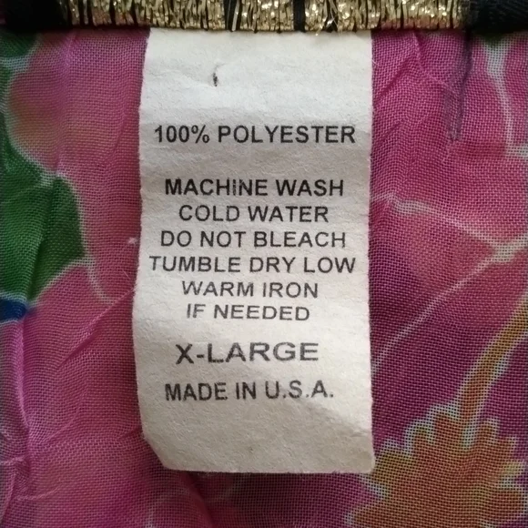 AJ Clothing Co. Miami Sheer Floral Shirt/Bathing Suit Cover Sz.XL Vintage - Picture 4 of 9